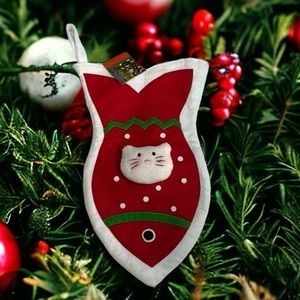 Midwestern Home Fish Shaped Holiday Christmas Stocking